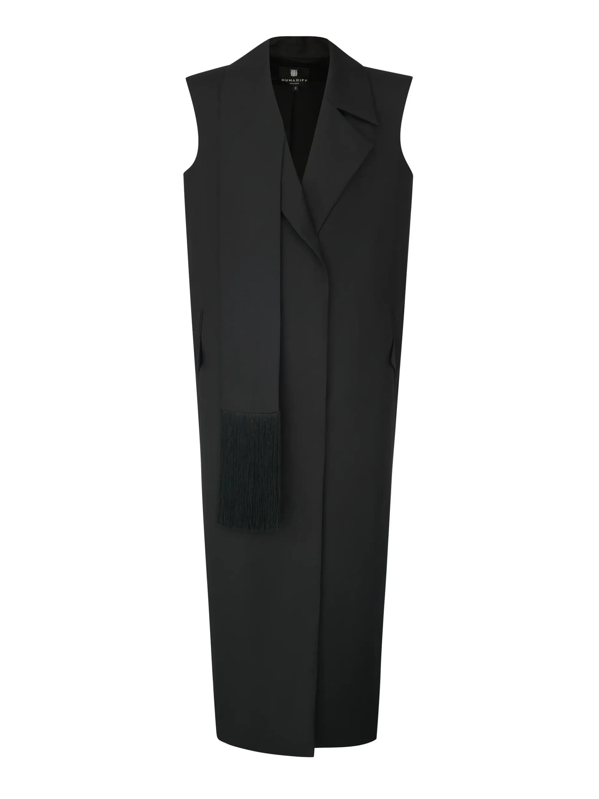 Humariff Жилет с акцентной шалью Black Opium — Living Motion Collection