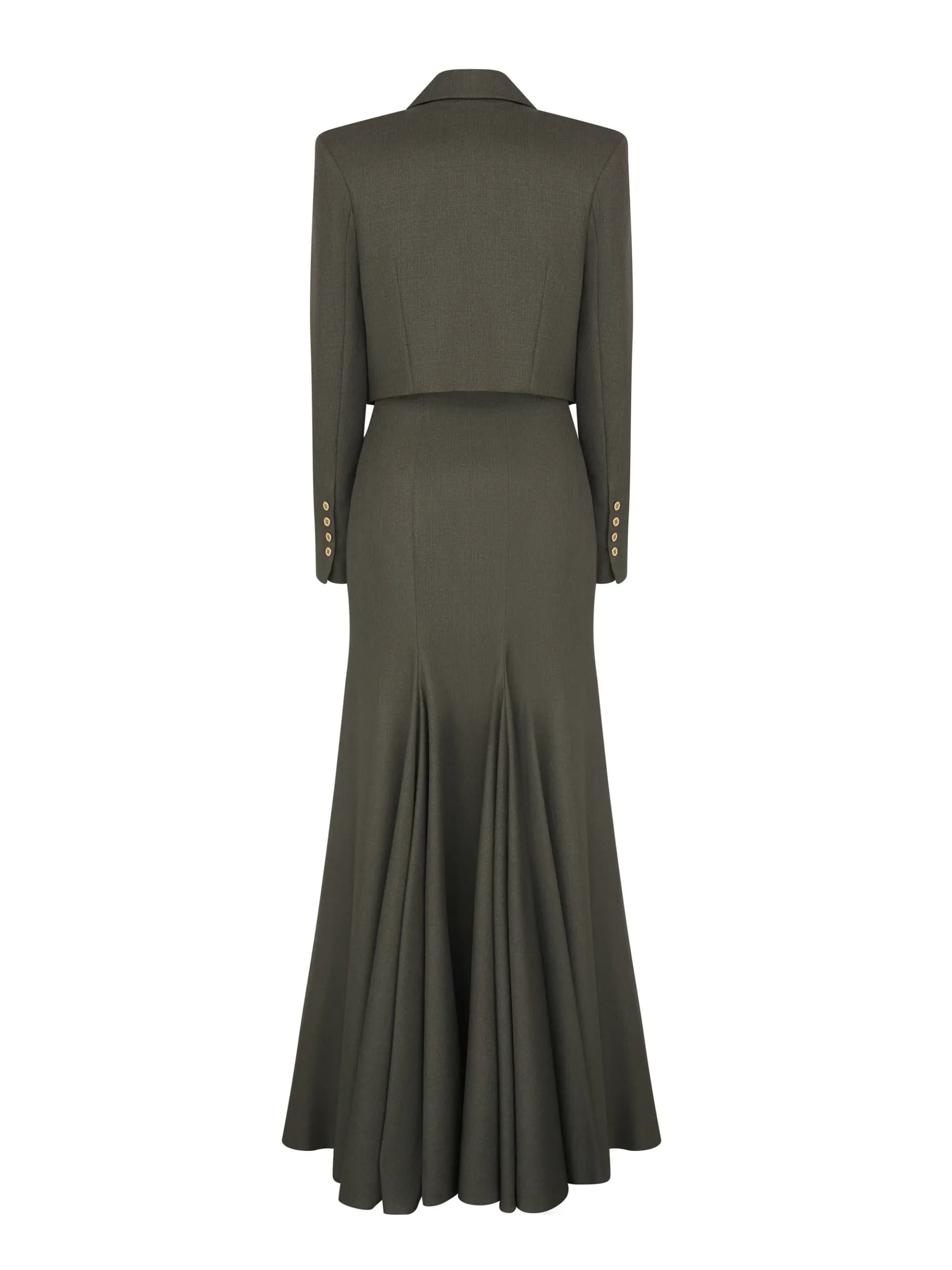 Maxi Godet Skirt Moco