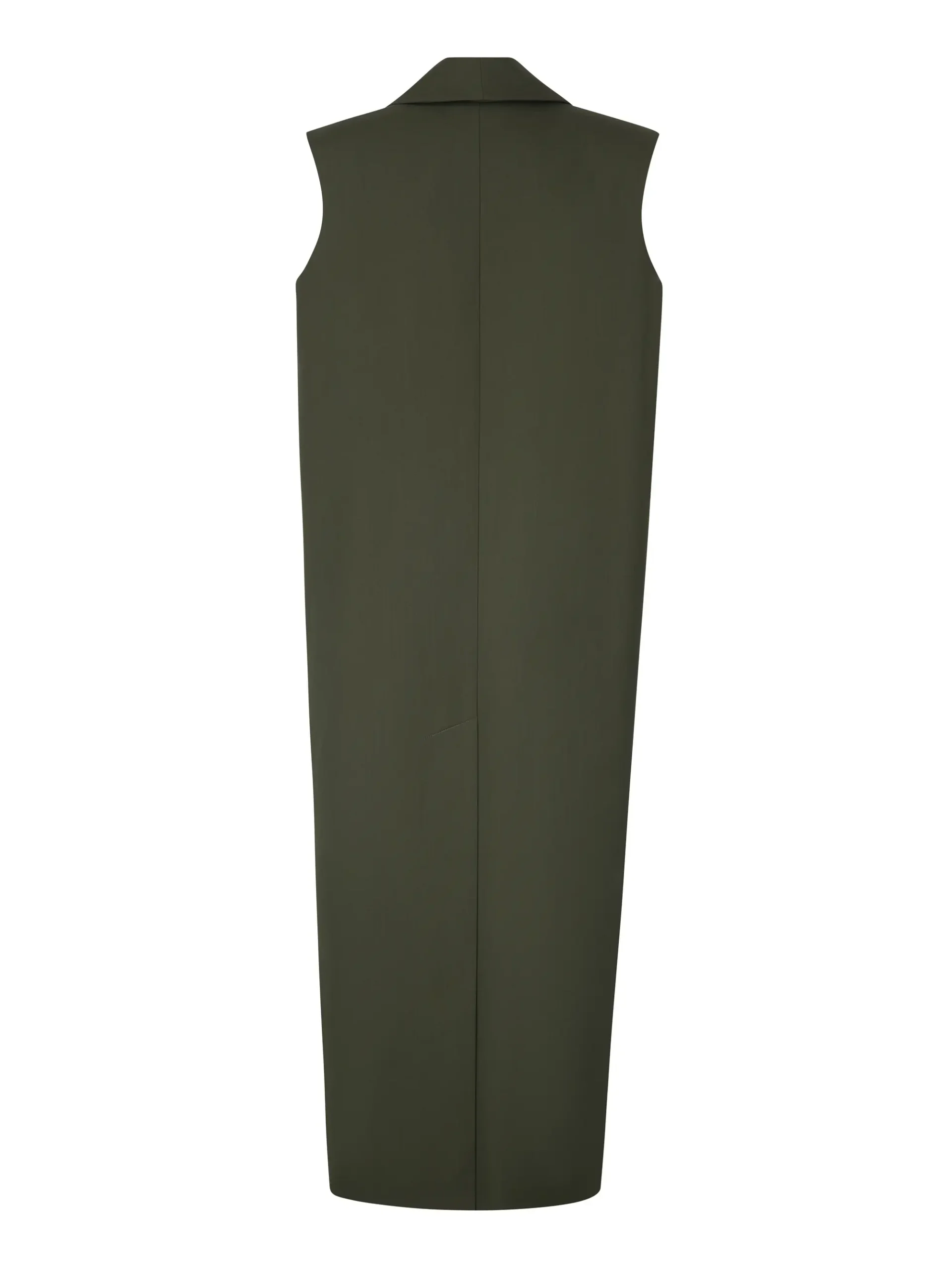 Maxi Vest Olive with Statement Shawl