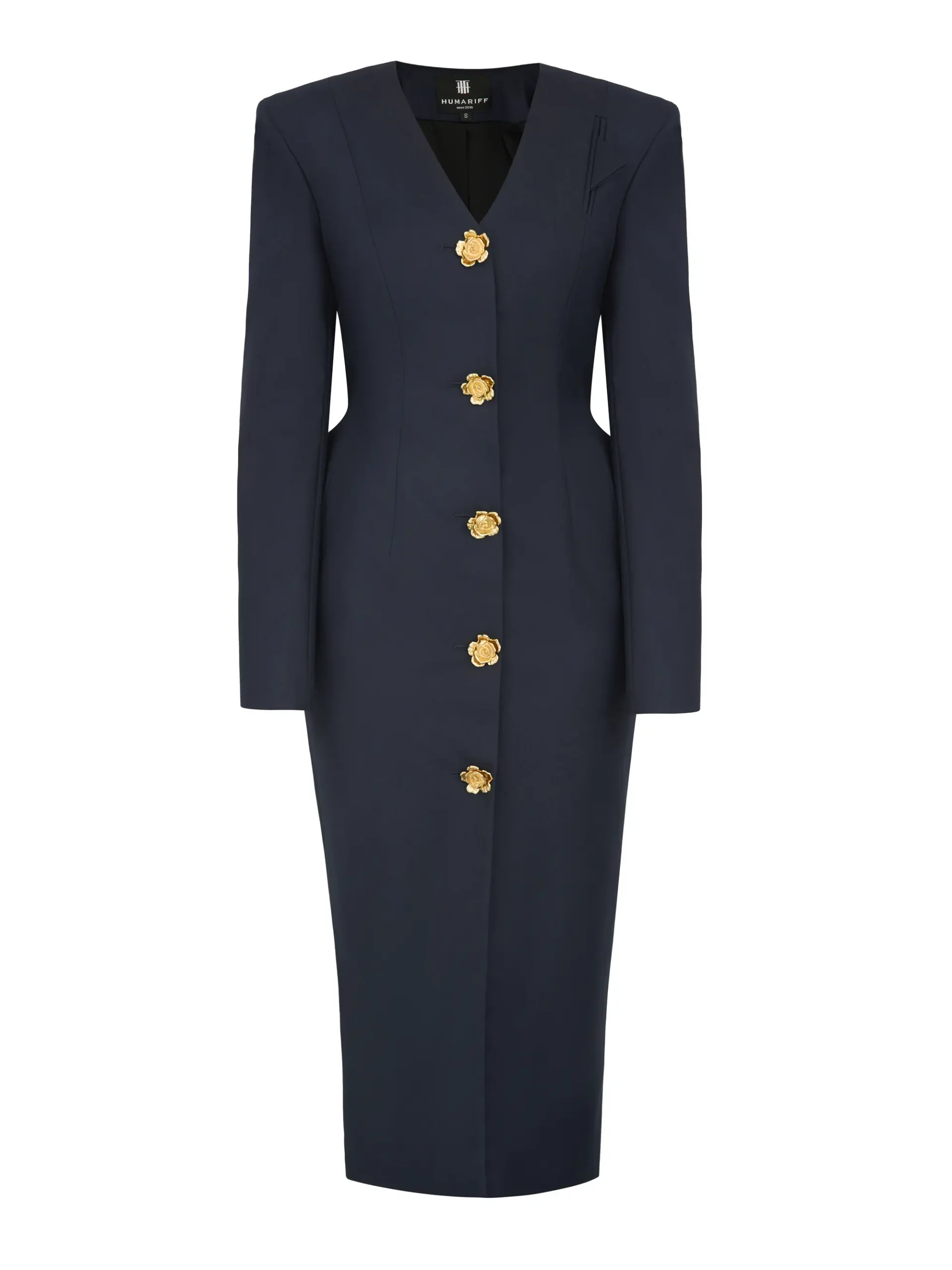 Humariff Силуэтное платье-пиджак Navy — Living Motion Collection