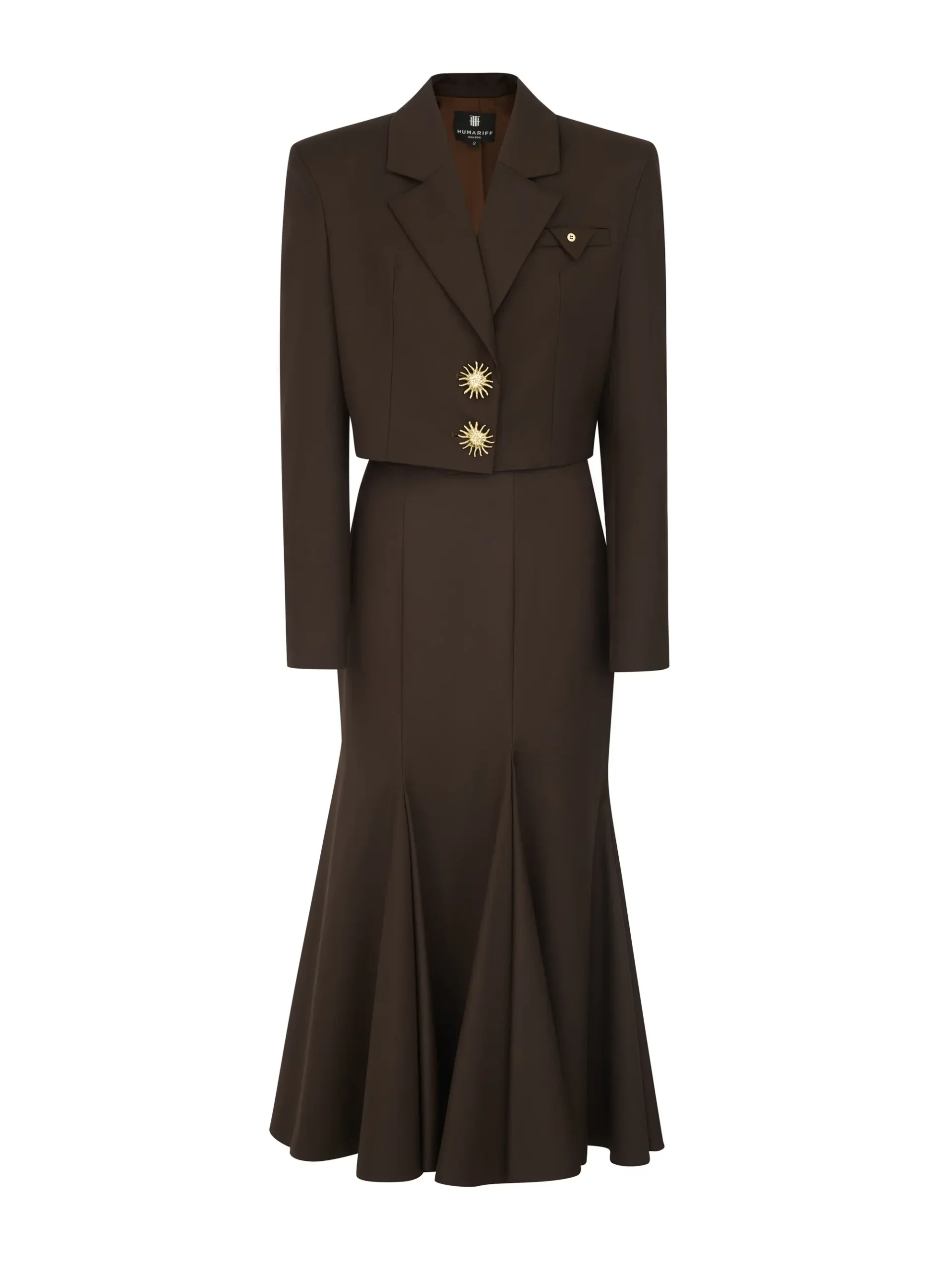 Midi Godet Skirt Choko