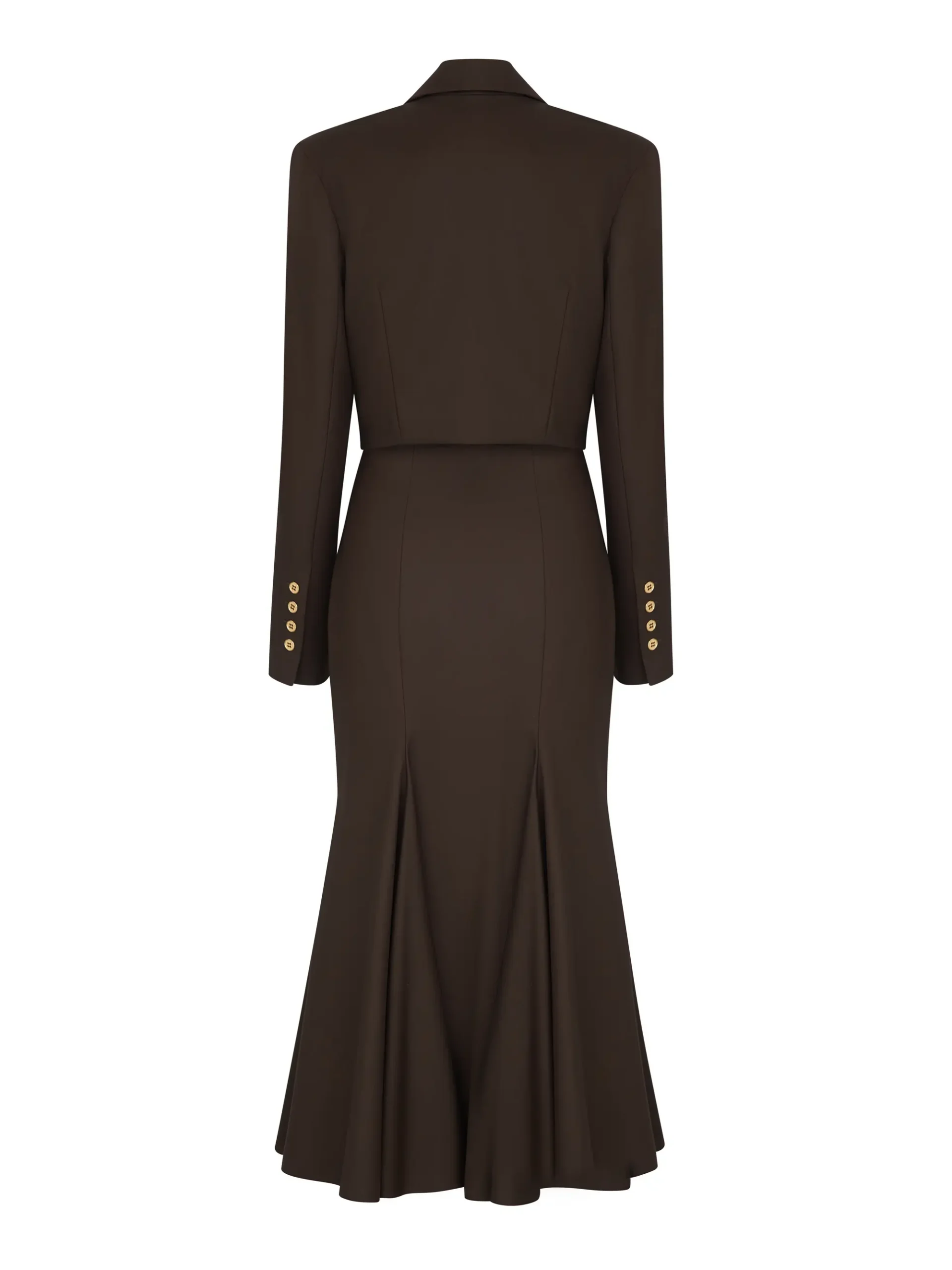 Midi Godet Skirt Choko
