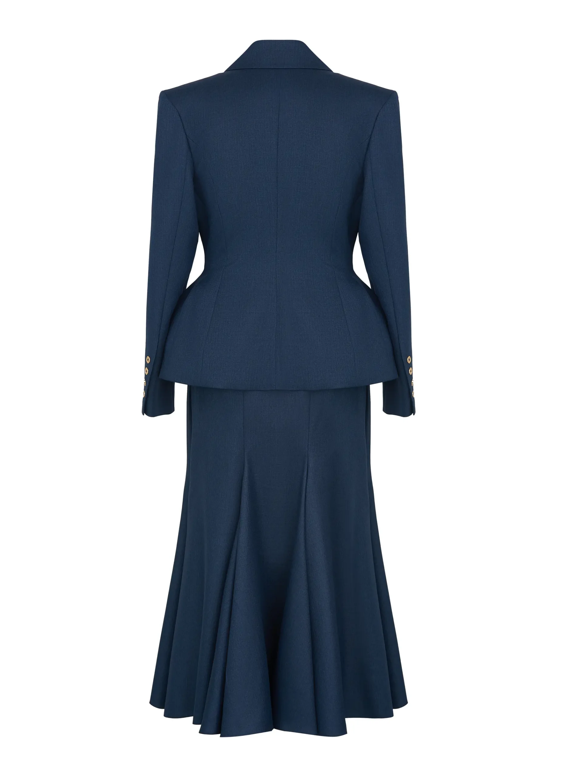 Midi Godet Skirt Navy