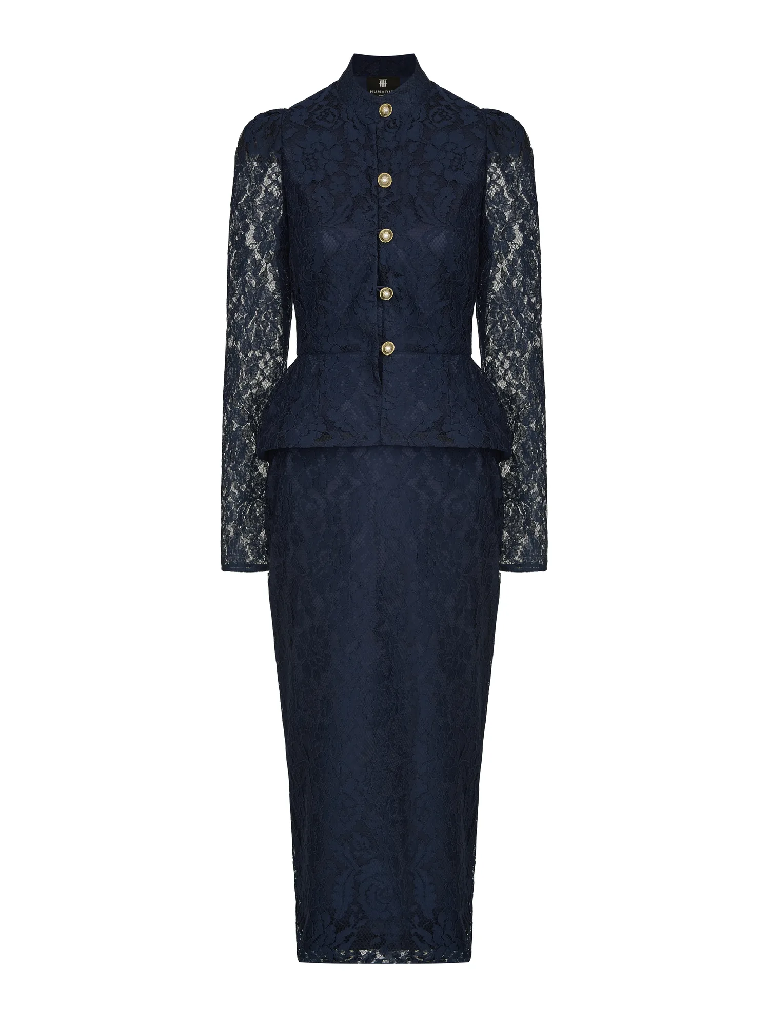 Lace Suit Navy with Long Sleeves — HUMARIFF